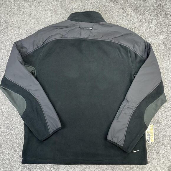 Nike Trail Pullover Mens Large Black Polartec Fleece Jacket FV9962-010 New Tags - Picture 2 of 12